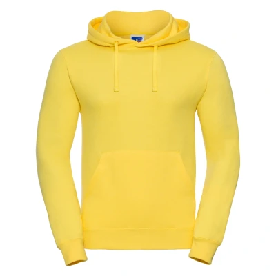 Image of Russell Athletic Colour Mens Hooded Sweatshirt / Hoodie (Yellow) Size Large