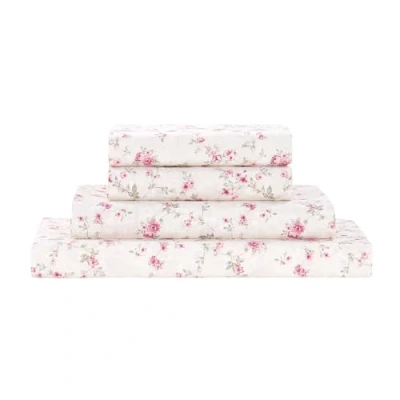 Image of Modern Threads Silky Soft Microfiber and Wrinkle Free Sheets Luxurious Bed Includes Flat Sheet, Fitted Sheet with Deep Pockets, &amp; Pillowcases Kashmir Rose, Queen