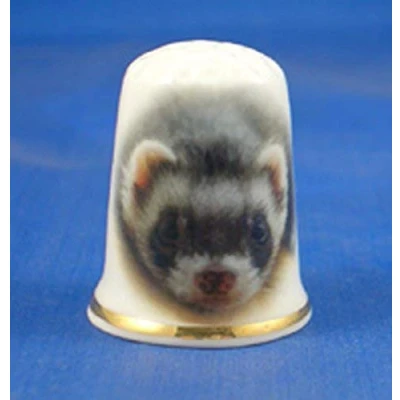 Image of Porcelain China Collectable Thimble Ferret