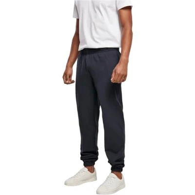 Image of Build Your Brand Men&#039;s Basic Jogging Bottoms Pants, Navy, M
