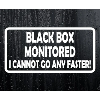 Image of Car Sticker Black Box Monitored Window Bumper Door Young Driver Decal Present