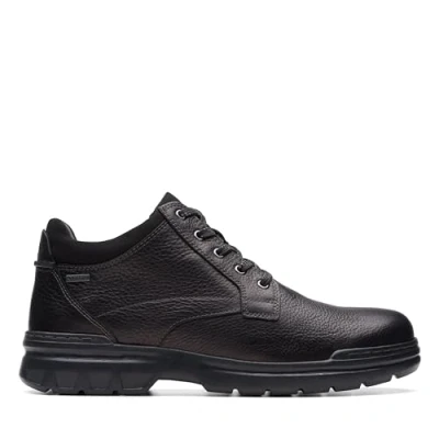 Image of Clarks Rockie Mid Gore Tex Leather Boots In Black Wide Fit Size 9