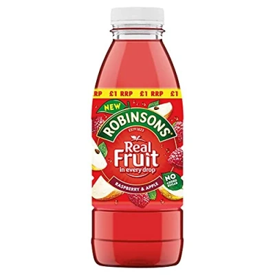 Image of Robinsons Raspberry and Apple Refresh&#039;d Flavoured Water 24x500ml