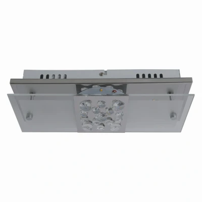 Image of Chur 30x12cm Integrated LED Semi Flush Ceiling Light Chrome 3000K