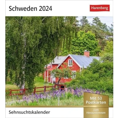 Image of Schweden Sehnsuchtskalender 2024. Reise Kalender zum Aufstellen oder Aufhängen für Urlaubsstimmung auf dem Schreibtisch. Postkarten Fotokalender: 53 ... (Sehnsuchtskalender von Harenberg)
