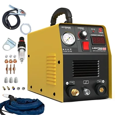 Image of SUSEMSE Plasma Cutter 55 Amp HF IGBT Inverter Portable Air Cutting Machine with Accessories, Max Cut Thickness 12mm, 230V