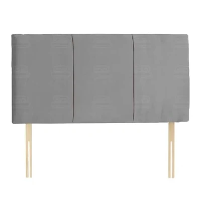 Image of Gallop Sleep Alton Plush Velvet Headboard for Divan Bed Bedroom Furniture (Small Double 4 FEET, Height 20 INCHES, Silver)