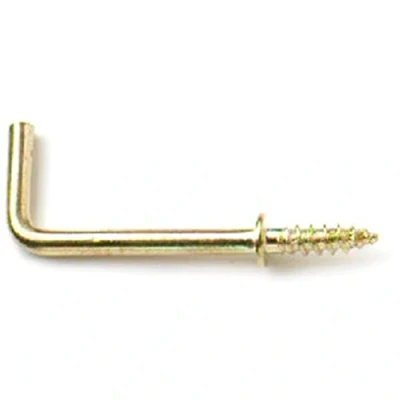 Image of Merriway® BH01120 (10 Pcs) EB Brass Plated Square Shouldered Dresser Hooks, 25 mm (1 Inch) Pack of 10 Pieces