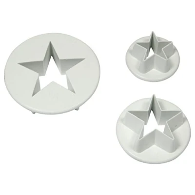 Image of PME SA701 Star Cutters, Small, Medium, Large Sizes, Set of 3, White
