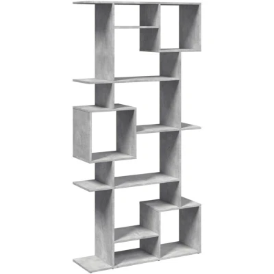 Image of vidaXL Book Cabinet Concrete Grey 92x29x188 cm Engineered Wood