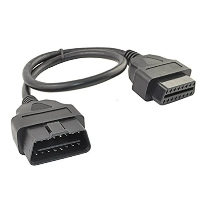 Image of OLLGEN 1.64 Feet/50cm OBD II OBD2 Cable Cord,16 Pin Male to Female Extension Cable,Car Diagnostic Extender Cord Adapter
