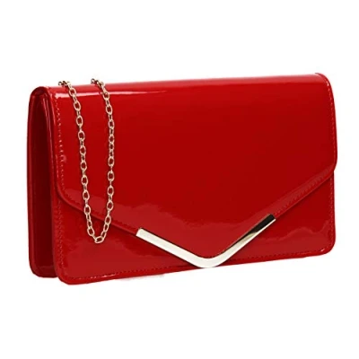 Image of SwankySwans Women&#039;s Sara Clutch Bag, Red