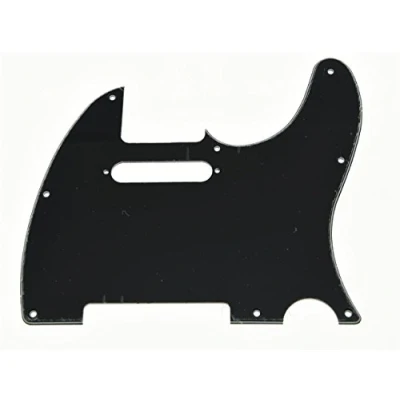 Image of KAISH Tele Style Guitar Pickguard TL Pick Guard with Pickup Mounting Screw Holes for Tele/Telecaster Black 3 Ply