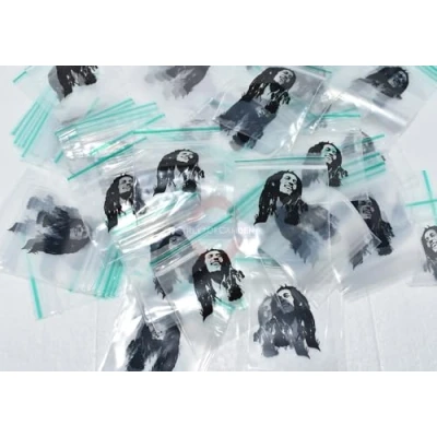 Image of 50mm X Small Bob Marley Baggies Resealable Grip Seal Ziploack Waterproof Clear Bags (1000)