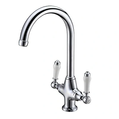 Image of Home Standard Otra Traditional Kitchen Tap Swivel Spout Sink Monoblock Mixer Polished Chrome