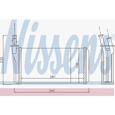 Image of 46721527, 60815099 Heat Exchanger NISSENS 70016 without pipe ALFA ROMEO: 166