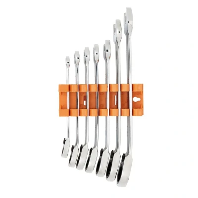 Image of Draper HI TORQ� Metric Reversible Ratcheting Combination Spanner Set (7 Piece)