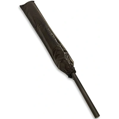 Image of Woodside Black Large Outdoor Garden Parasol Umbrella Cover 0.17m x 1.62m/0.6ft 5.25ft