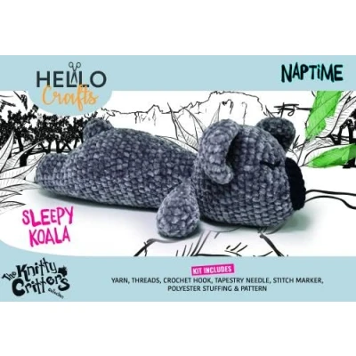 Image of KNITTY CRITTERS Crochet Kit Naptime Sleepy Koala