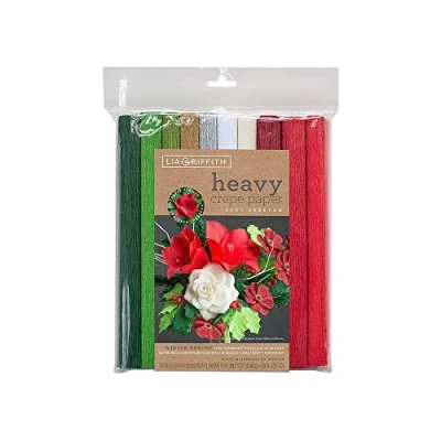 Image of Lia Griffith Crepe Paper Heavy 25cm x 100cm Winter Garden Mix 10 Rolls