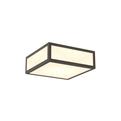 Image of Mashiko Bathroom Square Ceiling Light Bronze IP44, E27