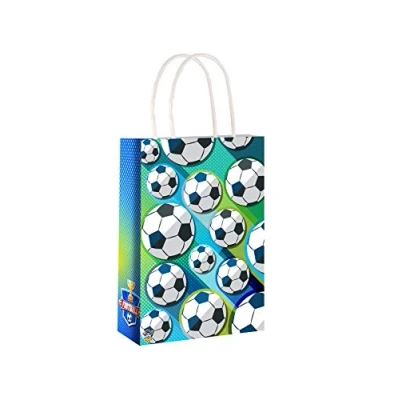 Image of HENBRANDT 12 x Football Paper Party Bag with Handles