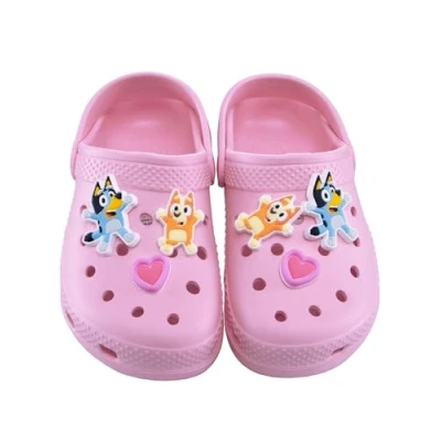 Image of Bluey Girls Clogs, Bingo Kids Shoes, Summer Sandals, Pink 2