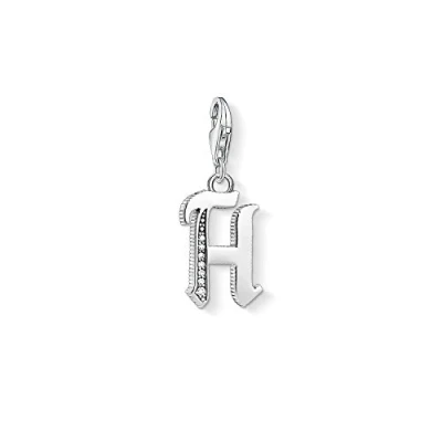 Image of Thomas Sabo Unisex Charm Pendant Letter H Silver One Size