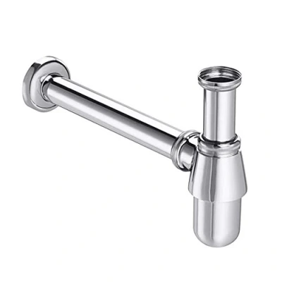 Image of Chrome Bottle Trap Basin Waste Bathroom Sink Pipe Adjustable Height &amp; Outlet