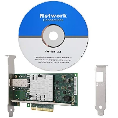 Image of PCI E Network Card for intel X520 SR1 10G 82599EN SFP+ Ethernet Converged Adapter E10G41BFSR