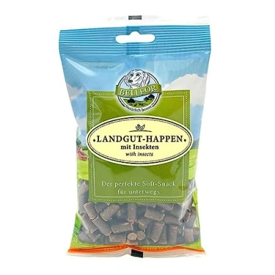 Image of Hypoallergenic Dog Treats with insect protein Soft Snack for Dogs Landgut Happen by Bellfor Food 200g. Tasty, and Healthy Training Snacks Dogs. Ideal All Breeds.