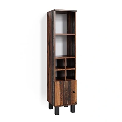 Image of Vicco Midi cabinet Fynn, Rustic oak, 30 x 130.6 cm small door