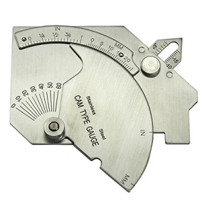 Image of RIVERWELD Bridge Cam Gage Test Ulnar Welding Inspection Gauge Checks Depth of Undercut and Pitting Fillet Weld Throat Size Length Angle Preparation Misalignment