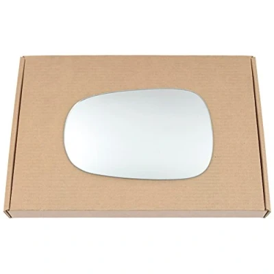 Image of Less4spares Wing Mirror Glass Left Compatible with Nissan Micra K12 2003 2009 STICK ON Passenger Near Side Convex