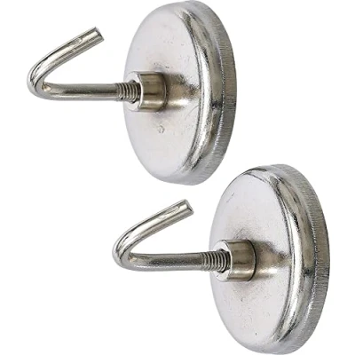 Image of BGS Diy 79913 Magnetic Hook Set round Ø 35 mm 2 pcs. 3.5 kg