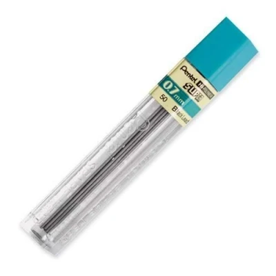 Image of 24 Pentel Hi Polymer Mechanical Pencil Leads 0.7mm B (2 Tubes of 12)