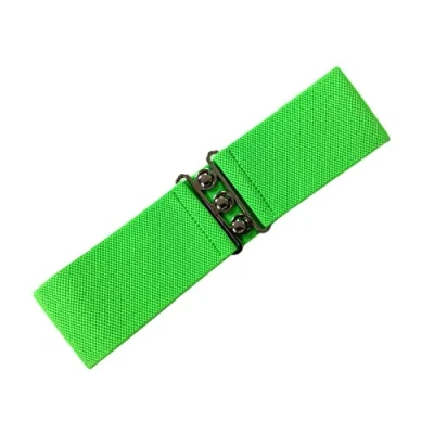 Image of Banned Retro Vintage 1950&#039;s Elasticated Wide Nurse Belt Neon Green (S)