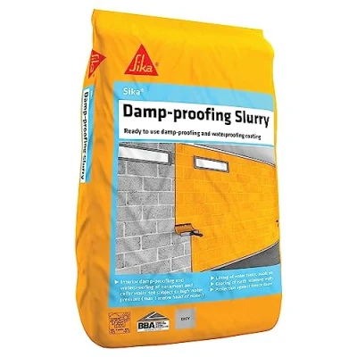Image of Sika Damp Proofing Slurry Waterproof Adjustable Consistency Interior and Exterior Applications Grey 25kg