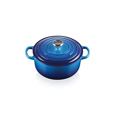Image of Le Creuset Signature Azure Cast Iron 22cm Round Casserole
