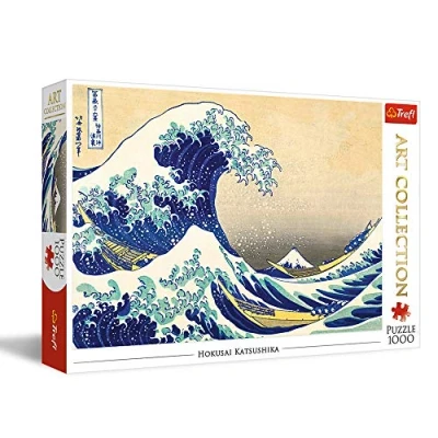 Image of Trefl 1000 Elements Premium Art Collection for Adults and Children 12+ Years Above Jigsaw Puzzle, Colour The Great Wave of Kanagawa Hokusai Katsushika WPU 10521 01 002