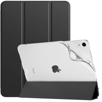 Image of TiMOVO for iPad Air 6th Generation 11 Inch M2 Case 2024, 5th/4th 2022/2020 10.9 Inch, Slim Soft TPU Translucent Frosted Back Cover Fit Case, Black