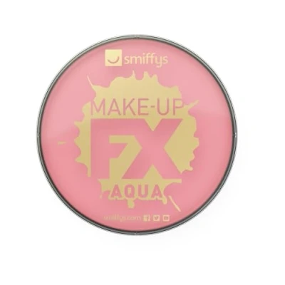 Image of Smiffys Make Up FX, Pink Aqua Face and Body Paint, 16ml, Water Based, Cosmetics Disguises Fancy Dress, Cosmetic Dress &amp; Disguises.