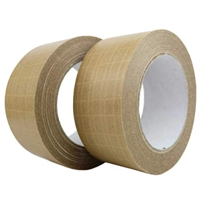 Image of All Green Self Adhesive Reinforced, Extra Strong, Paper Packaging Tape 50mm x 25m 2 Rolls
