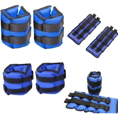Image of 1kg 2kg 3kg 4kg 5kg 6kg Ankle Wrist Leg Weights Straps Running for Men Women Exercise Fitness Gym Strength Resistant Training Adjustable Pads (2kg x 2= 4kg)
