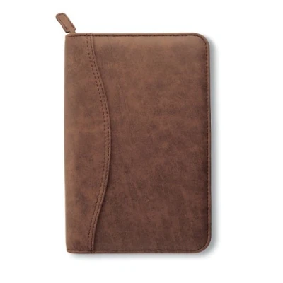 Image of Day Timer Distressed Look Starter Set Organizer, Undated, 7 Ring, Desk Size, 5 1/2 x 8 1/2&quot;, Brown (43184)