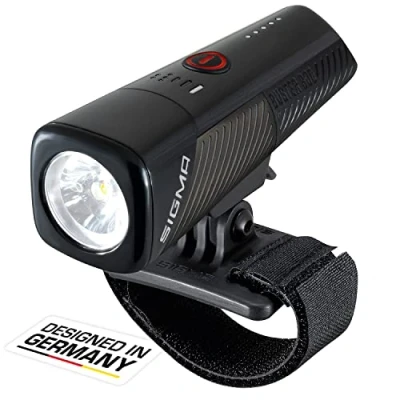 Image of SIGMA SPORT Buster 800 HL, LED Helmet Light, Lumens, Battery Powered Light for Bike with Five Mode Profiles, Secure Attachment to Helmet, Colour: Black