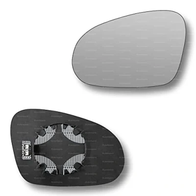 Image of Less4spares Replacement Wing Mirror Glass Left Compatible with VW Passat 2005 2010 CLIP ON Passnager Near Side N/S Heated Convex