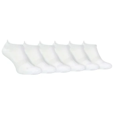 Image of Jeep Womens 6 Pairs Ladies Performance Poly Low Ankle Length Trainer Socks White Size UK 4 6.5