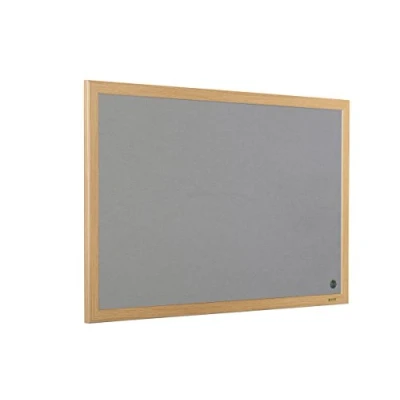 Image of Bi Office FB1442239 22mm Earth It Executive Oak Frame Felt Board