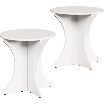 Image of Coffee Table Set 2 pcs White Solid pine wood Vidaxl